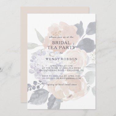 Simple Rustic Floral Bridal Tea Party Invitations