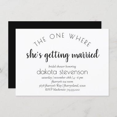 Simple Script | The One Where Shes Getting Married Invitations