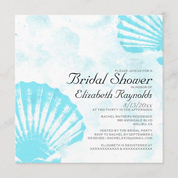 Simple Seashells Destination Bridal Shower Invite