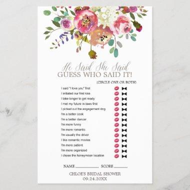 Simple Watercolor Bouquet Wedding Word Search Game
