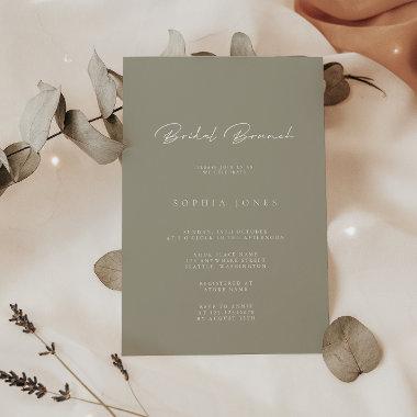 Simply Elegant Minimalist Bridal Brunch Invitations