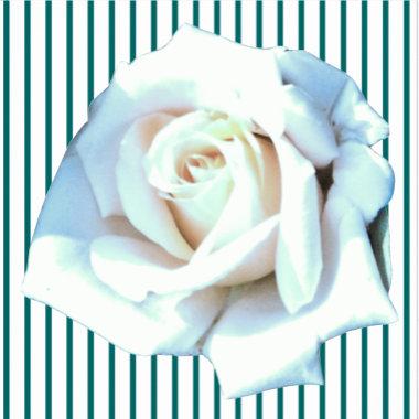 Single White Rose Sculpture