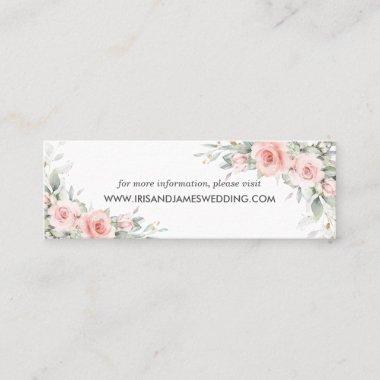Soft Blush Pink Floral Wedding Website Invitations Mini
