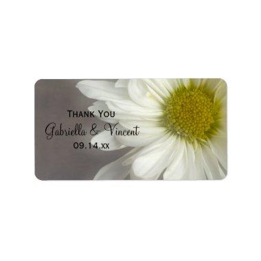 Soft White Daisy Wedding Thank You Favor Tags
