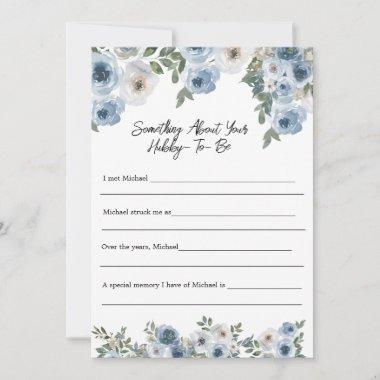 Something About Hubby Bridal Shower Game Invitations