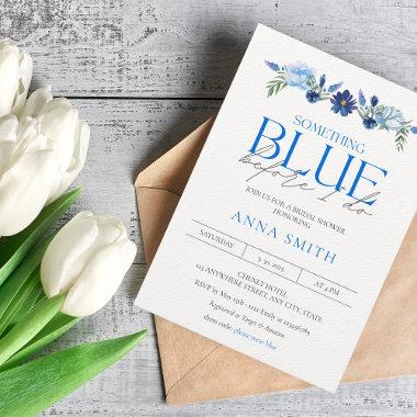 Something Blue Floral Bridal Shower Invitations