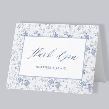 Something Blue Vintage Floral Thank You Invitations