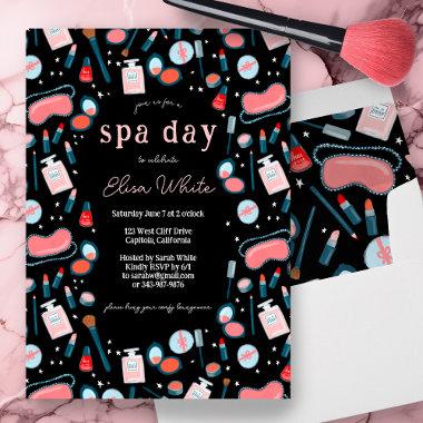 Spa Day Bridal Bachelorette Beauty Makeup CUSTOM Invitations