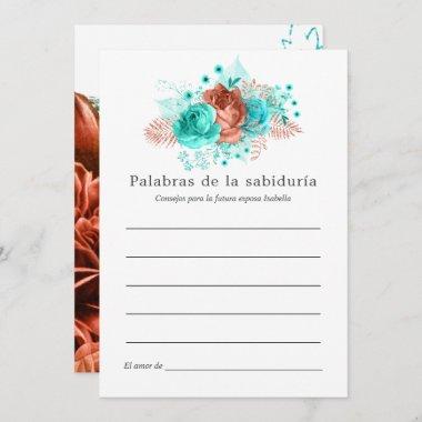 Spanish Turquoise and Coral Floral Bridal Advice
