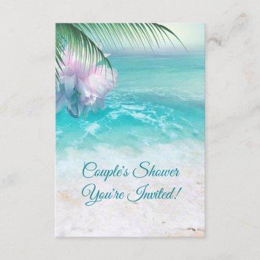 SPARKLING OCEAN WATERS Couple's Shower Invitations
