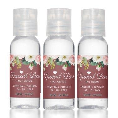 Spread Love Not Germs Cinnamon Rose Blush Floral Hand Sanitizer