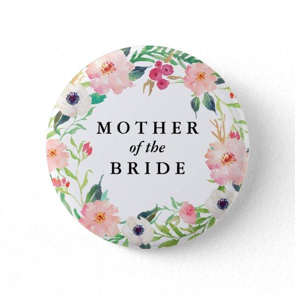 Spring Florals Mother of the Bride Wedding Button