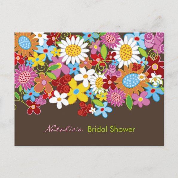 Spring Flowers Bridal Shower Invitation PostInvitations