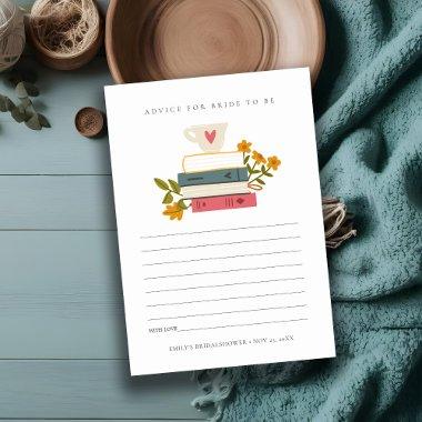 Stack Books Floral Advice For Bride Bridal Shower Enclosure Invitations