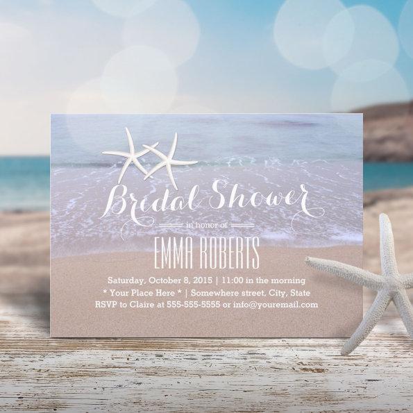 Starfish Beach Wedding Bridal Shower Invitations
