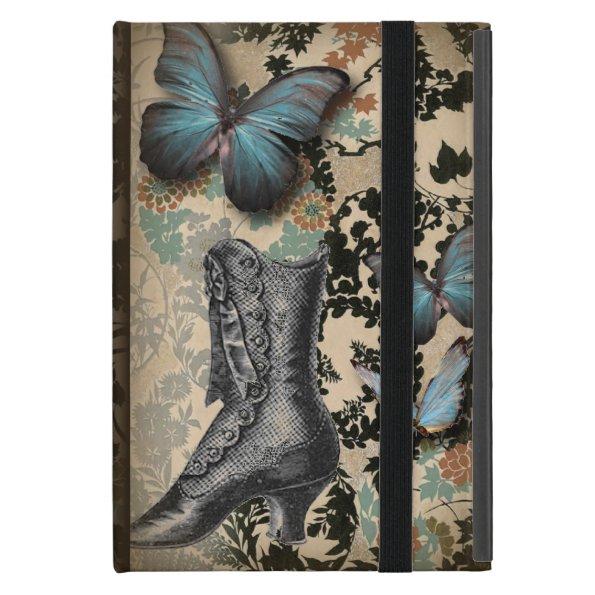 steampunk Ephemera floral Butterfly victorian Case For iPad Mini