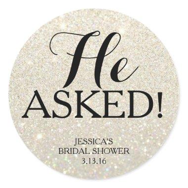Sticker | Glit Bridal Shower - He Asked! WG