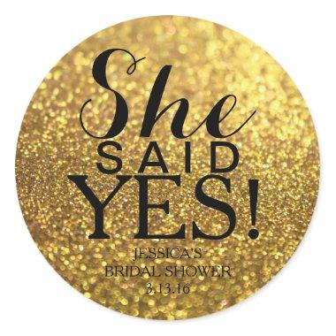 Sticker | Glit Bridal Shower - She Said Yes!Gold2