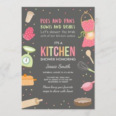 Stock the Kitchen Bridal Shower Invitations Cooking