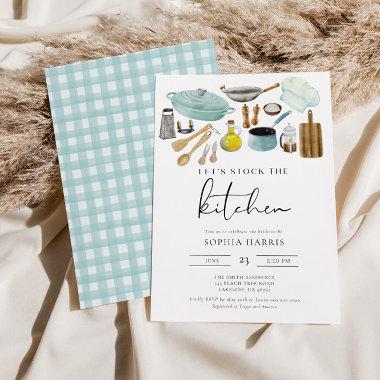 Stock The Kitchen Cooking Bridal Shower Invitations