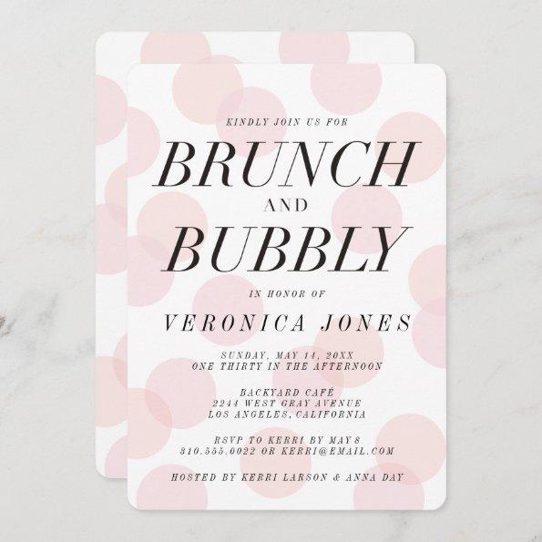 Stylish Brunch and Bubbly Bridal Shower Invitations