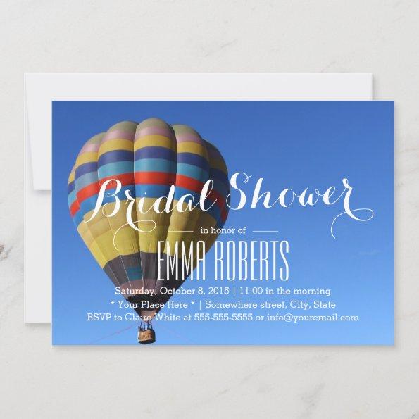Summer Adventure Hot Air Balloon Bridal Shower Invitations