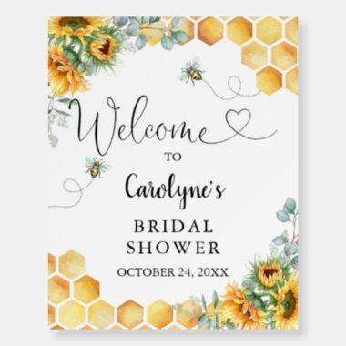Sunflower Bride to Bee Bridal Shower Welcome Sign