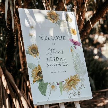 Sunflower Fields Bridal Shower Welcome Sign
