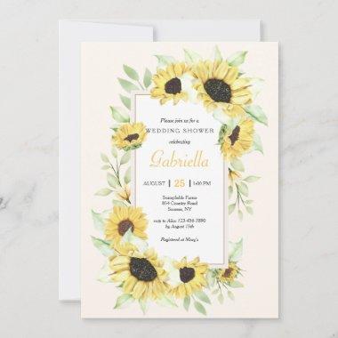 Sunflower Frame Invitations