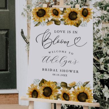 Sunflowers Love Is In Bloom Bridal Shower Sign