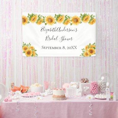 Sunflowers Yellow Floral Bridal Shower Banner