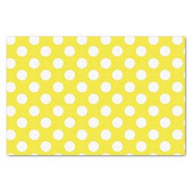 Sunny Yellow & White Polka Dots Birthday Party Tissue Paper