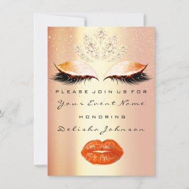 Sweet 16th Bridal Shower Quinceanera Makeup Rose Invitations