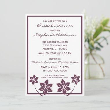 Sweet and Sassy Flowers Bridal Shower Invitations