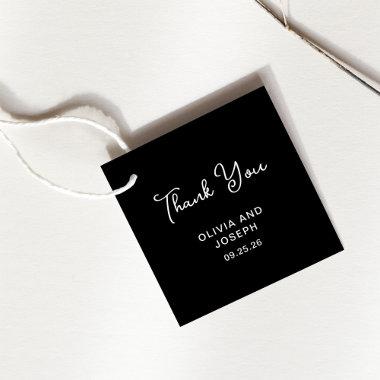 Sweet and Whimsical Black | Wedding Thank You Favor Tags