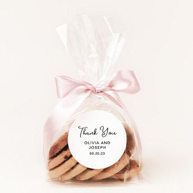 Sweet and Whimsical | Wedding Thank You Classic Round Sticker