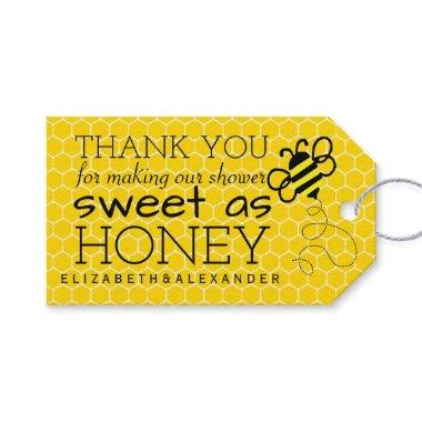 Sweet As Honey Bridal Shower Guest Favor Thank You Gift Tags