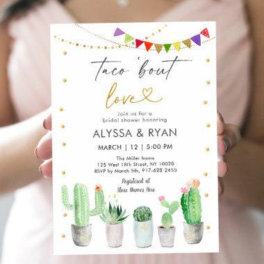 Taco 'Bout Love Fiesta Cactus Bridal Shower Invitations