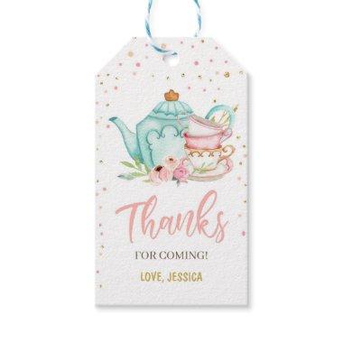 Tea for Two Favor Tags Floral Tea Girl Thank You