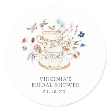 Tea Party Bridal Shower Sticker