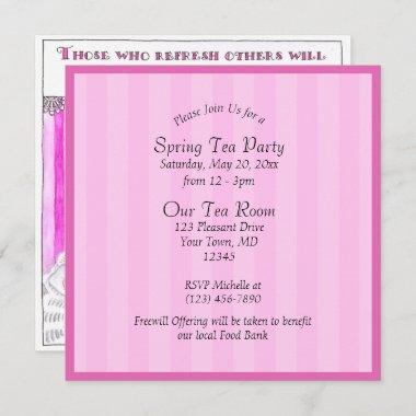Tea Party Illustration with Scripture Invitations