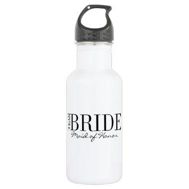 Team Bride Maid of Honor Bridal Party Water Bottle