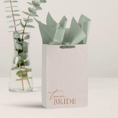 Team Bride Minimalist Elegant Bachelorette Medium Gift Bag