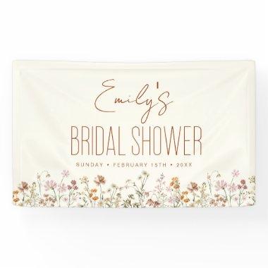 Terracotta Wildflower Boho Bridal Shower Banner