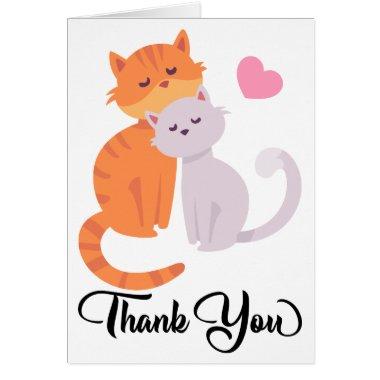 Thank You Cat Lovers Wedding Kittens Bridal Shower