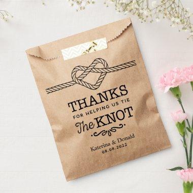 Thank You We Tied The Knot Wedding Favor Bag