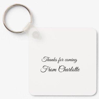 thanks for coming add name text message keychain
