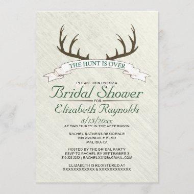 The Hunt is Over Bridal Shower Invitations