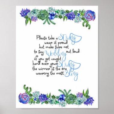 The Necklace Game Succulent Bridal Shower Poster