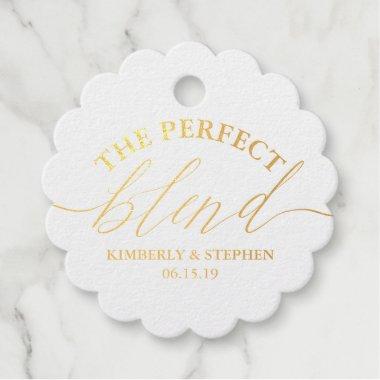 The Perfect Blend Wedding Gold Foil Favor Tags
